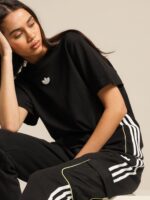 Adidas Original Loose Piping T-Shirt in Black - Image 2