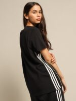 Adidas Original Loose Piping T-Shirt in Black - Image 5