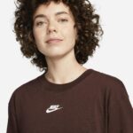 Logo Sportswear Long-Sleeve T-Shirt in Dark Brown - Image 2