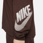 Logo Sportswear Long-Sleeve T-Shirt in Dark Brown - Image 5