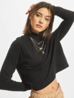 Nike mock neck long sleeve t-shirt in black with faux layered necklace print - Image 2