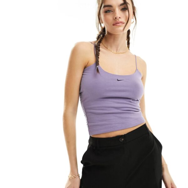 Nike ribbed Cami top in purple