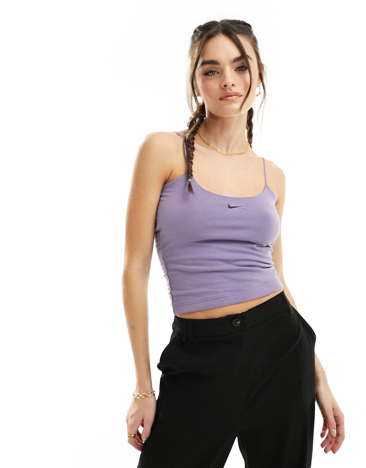 Nike ribbed cami top in purple44 Nike ribbed Cami top in purple - Image 1