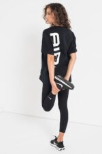 Oversized cotton T-shirt with logo, White, Black - Image 2