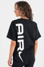 Oversized cotton T-shirt with logo, White, Black - Image 4