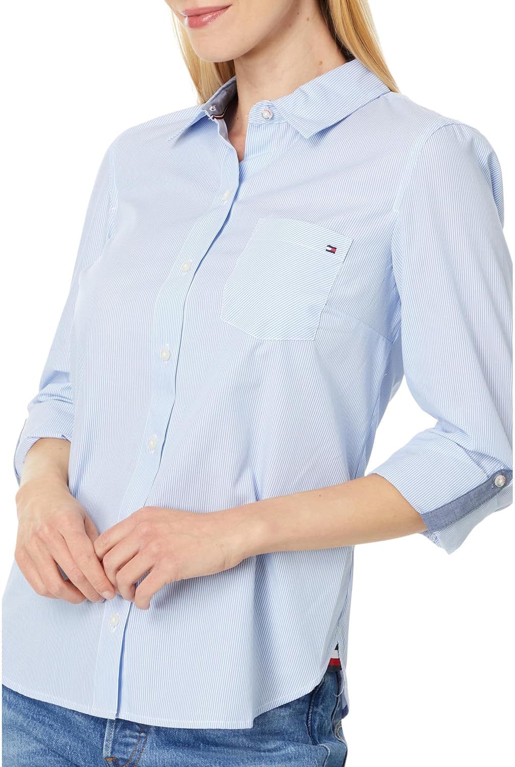 Tommy Hilfiger Logo Stripe Shirt44 Tommy Hilfiger Logo Stripe Shirt - Image 1