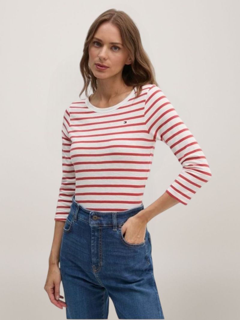 Tommy Hilfiger Slim Fit 1985 Slub Cotton T-Shirt - 1 Tommy Hilfiger Slim Fit 1985 Slub Cotton T-Shirt - Image 1