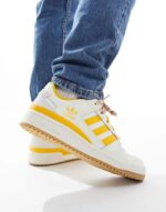 Forum Low trainers in white/yellow with gum - Image 2