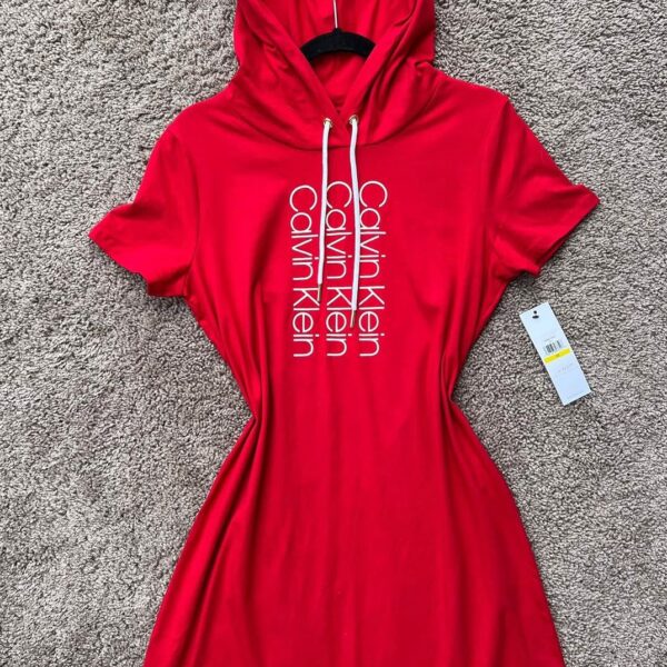 Logo Dress in Red