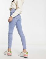 Bershka high waist ankle length skinny jean in light blue - Image 5