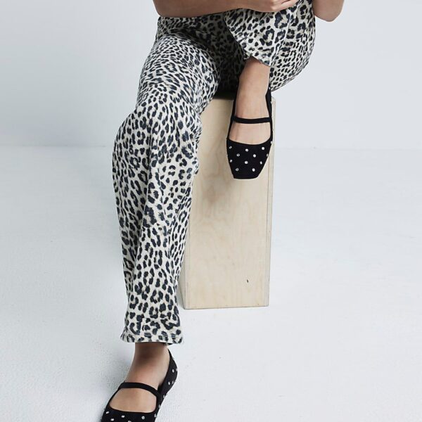 Black Square Toe Stud Mary Jane Shoes