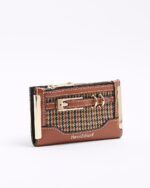 Brown Check Buckle Mini Wallet - Image 2