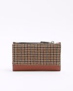 Brown Check Buckle Mini Wallet - Image 3