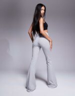 Essentials flared leggings in grey - Image 3