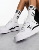 Forum Bold sneakers in white and black - Image 3