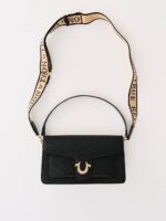 HORSESHOE SHOULDER BAG WITH FLAP