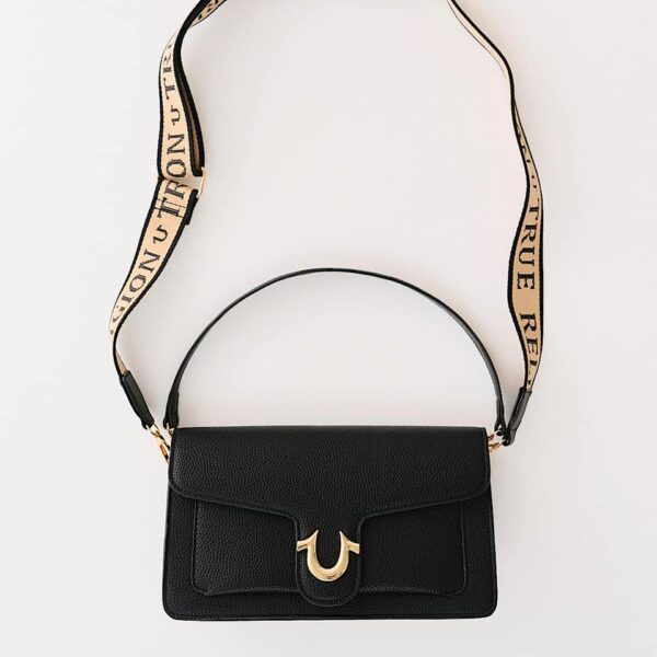 HORSESHOE SHOULDER BAG WITH FLAP
