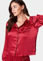 LUXURY TEXTURED CHARMEUSE PAJAMA SET - Image 4
