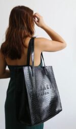 Large Croc Texture Icon Tote Bag