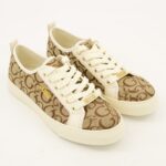 Light Brown Lynts2 Canvas Casual Patented Sneakers - Image 3