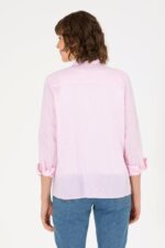 Linen Look Long Sleeve Basic Shirt - Image 2