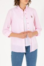 Linen Look Long Sleeve Basic Shirt - Image 4