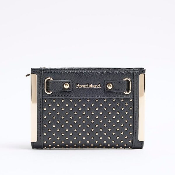 Logo Black Studded Purse