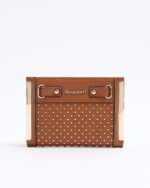 Logo Brown Studded Purse