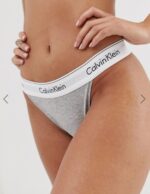 Logo Cotton Thong - Grey