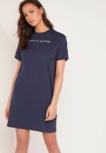 Logo Dress in Navy