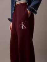 Monogram Logo Fleece Wide Leg Sweatpants - Image 3