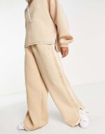 Mountain Explorer neoprene track pants in beige