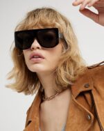Oversized Visor Sunglasses in Black