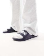 Puma lite Sliders in Navy - Image 2