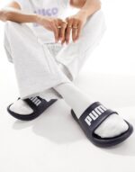 Puma lite Sliders in Navy