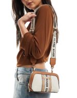 River island small cross body bag in beige
