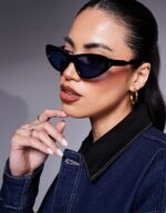 Slim Cate ye Sunglasses in Black