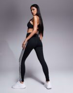 Training Train Essentials 3 stripe leggings in black - Image 4
