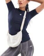 Training cross body nylon bag in off white