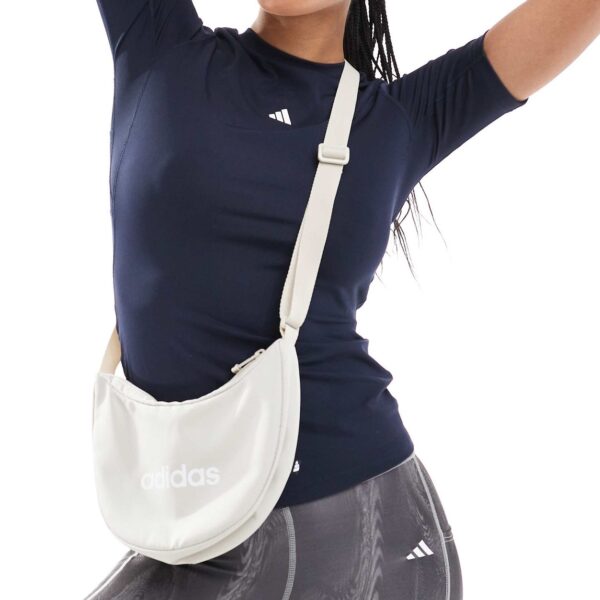 Training cross body nylon bag in off white