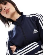 Training three stripe tracksuit in navy - Image 2