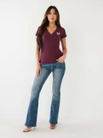 True Religion METALLIC BUDDHA LOGO V NECK TEE - Image 3