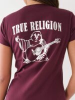 True Religion METALLIC BUDDHA LOGO V NECK TEE - Image 4