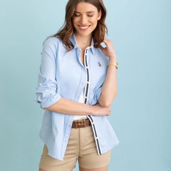US Polo Assn logo Long Sleeve Oxford Shirt