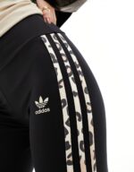 LEOPARD LUXE 3-STRIPES INFILL FLARED LEGGINGS - Image 4
