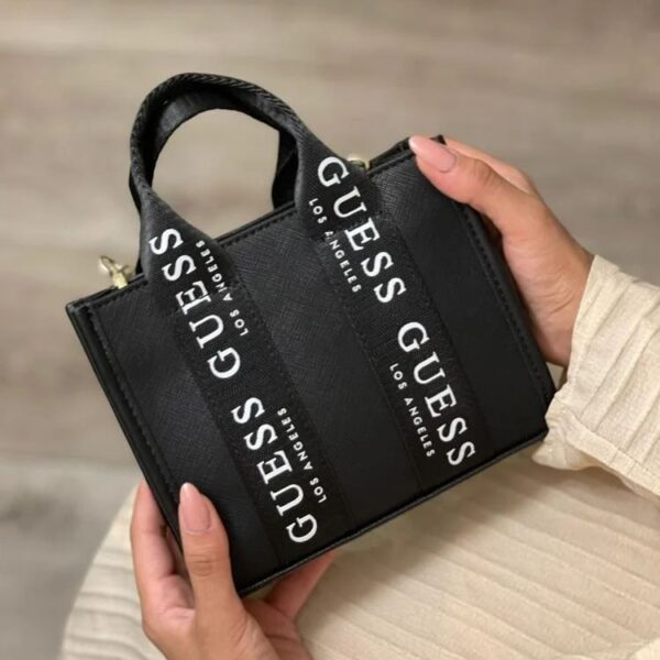 GUESS Logo-Tape Mini Tote Crossbody