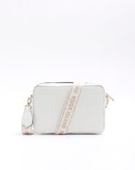 White Weave Boxy Cross Body Bag - Image 3