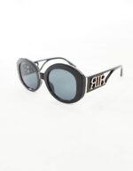 round sunglasses in Black - Image 2