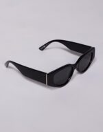 ALDO Ocerimas rectangle sunglasses in black - Image 3