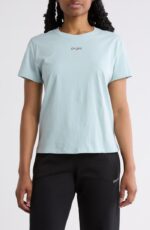 Metallic Bubble Logo Knot Front T-Shirt - Image 3